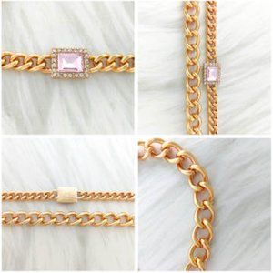 Diamond Gold Bracelets with Amethyst Gemstone Set